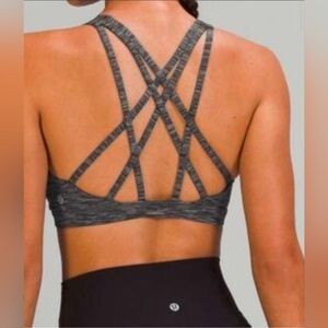 Lululemon Free To Be Tranquil Bra Black Grey Size 8